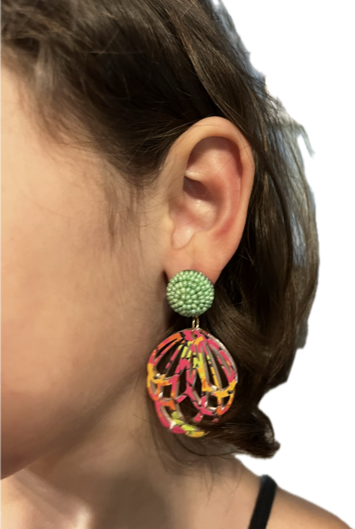 Green Seed Earrings