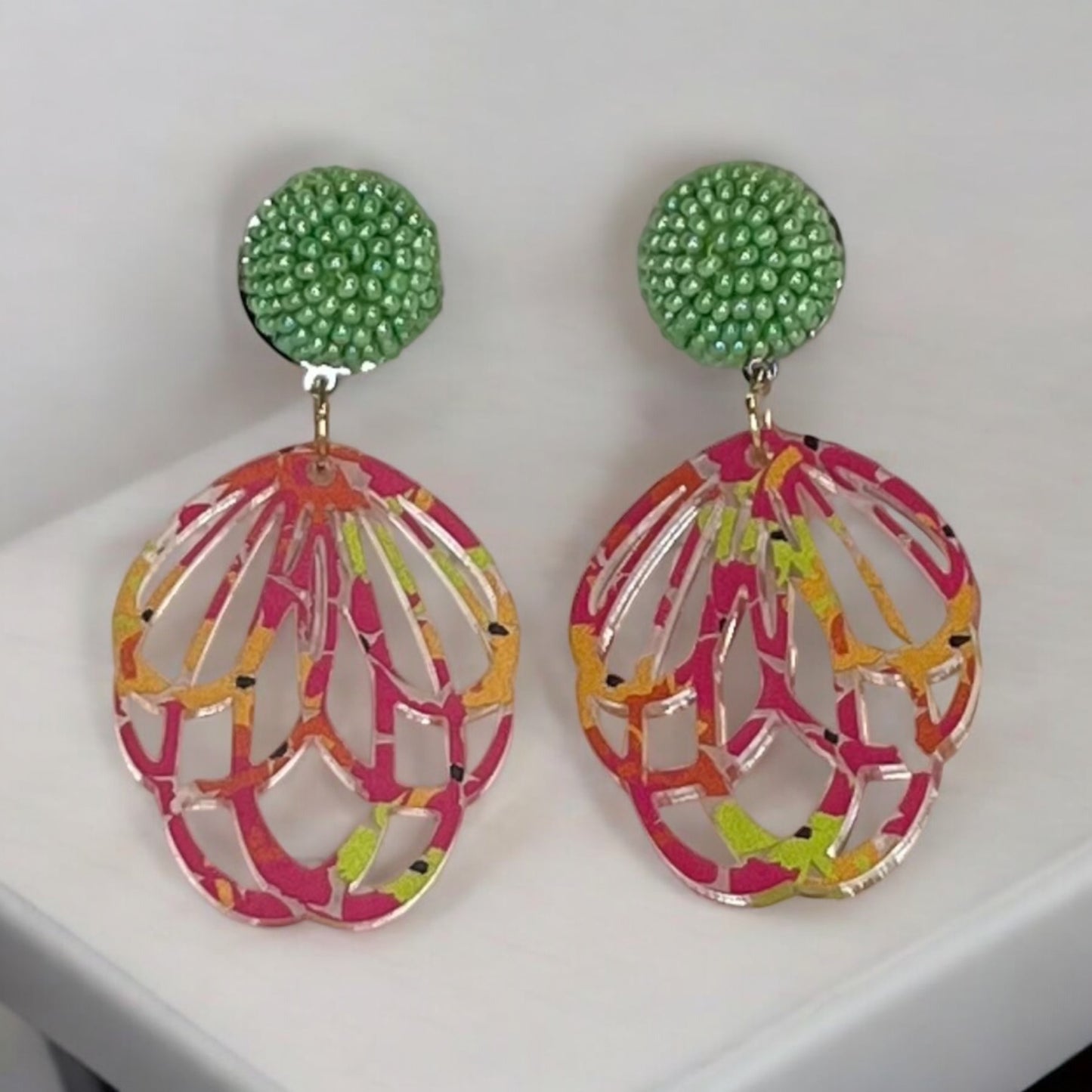 Green Seed Earrings