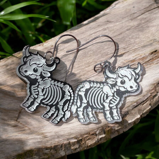 Cow Skeleton Earrings