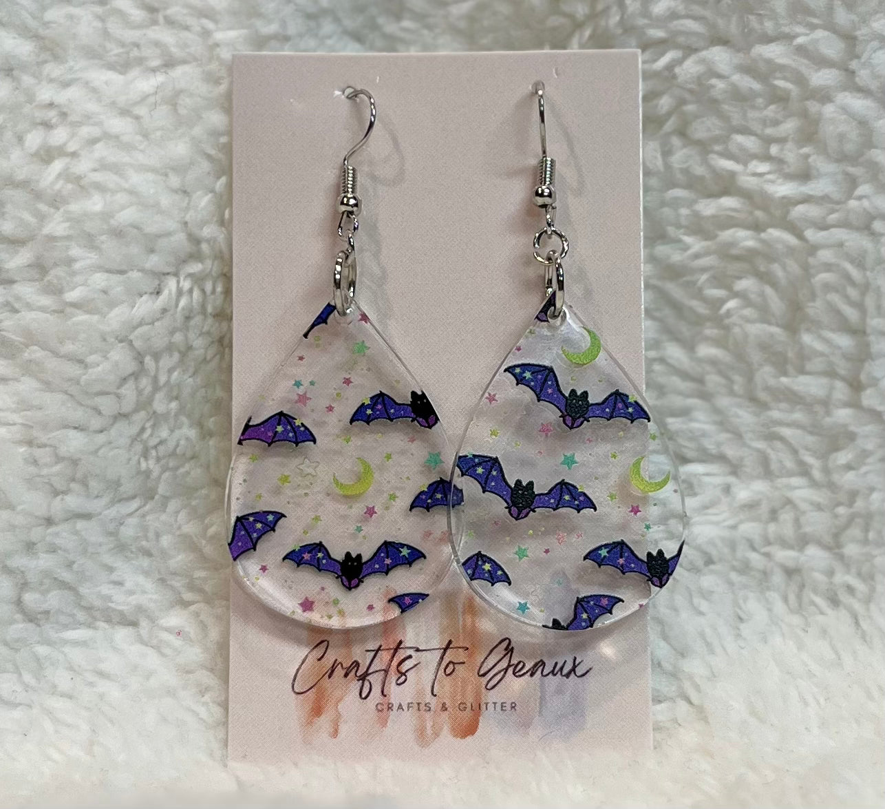 Neon Bat Earrings