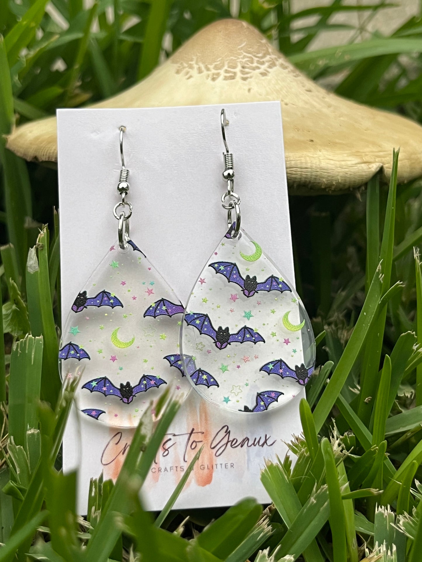 Neon Bat Earrings