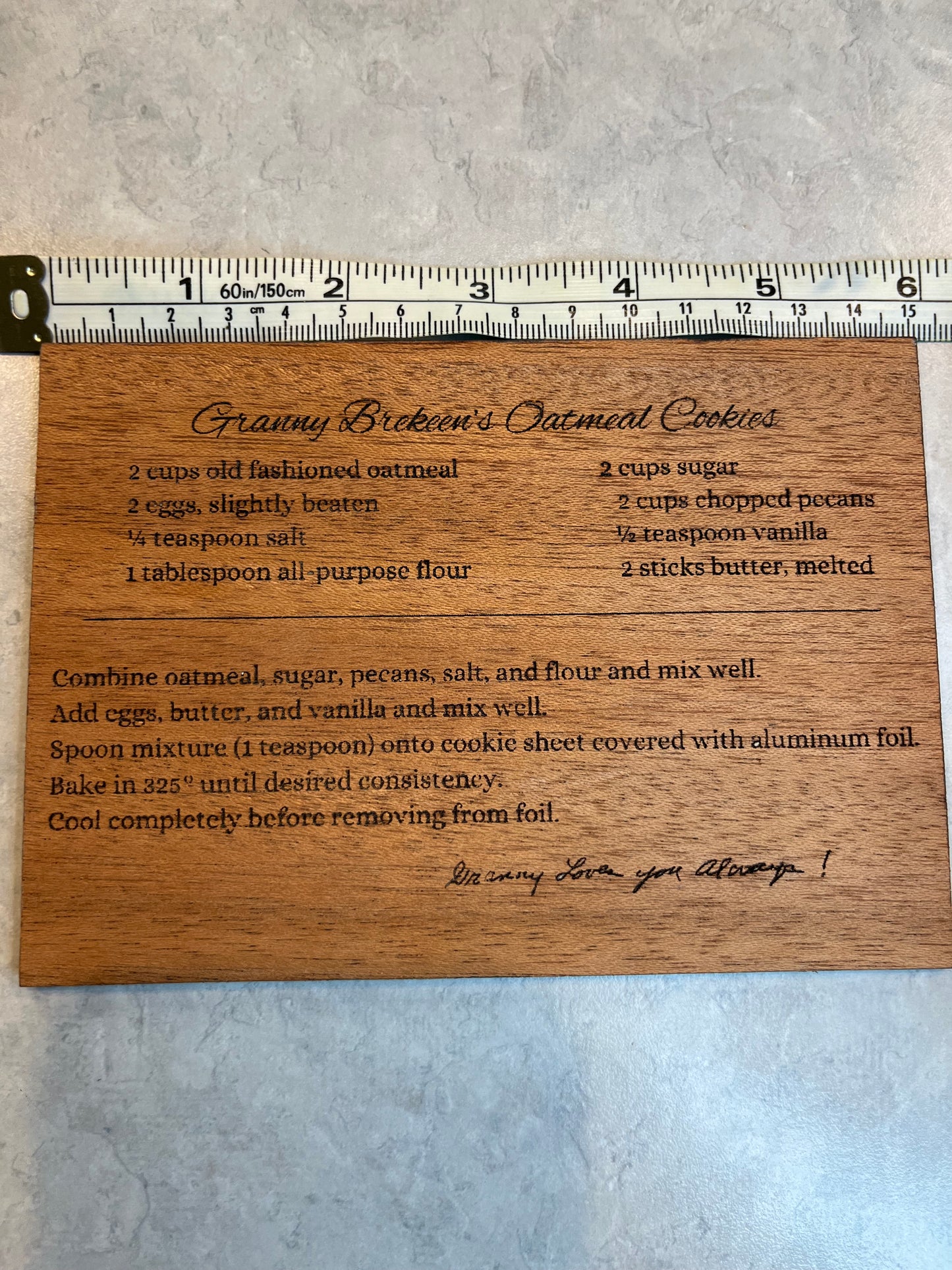 Forever Recipe Card