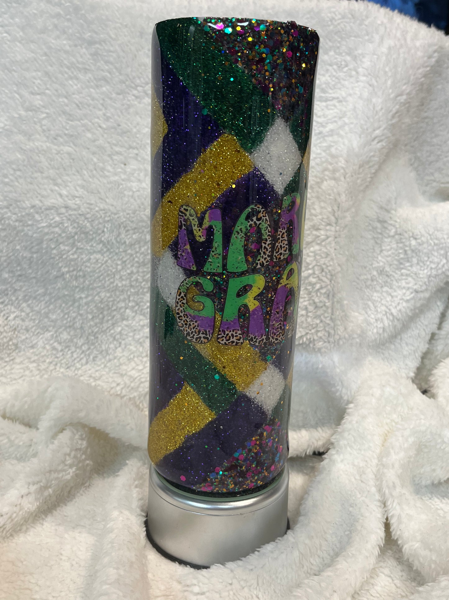 30 ounce Mardi Gras tumbler