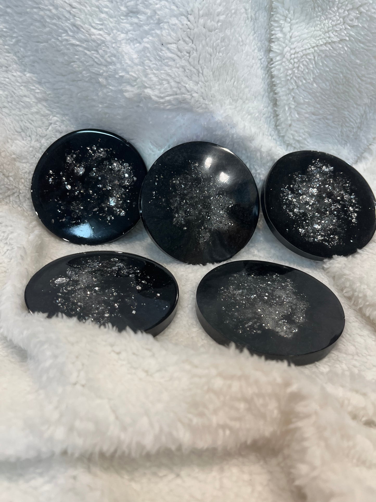 Black and Silver Coaster Set