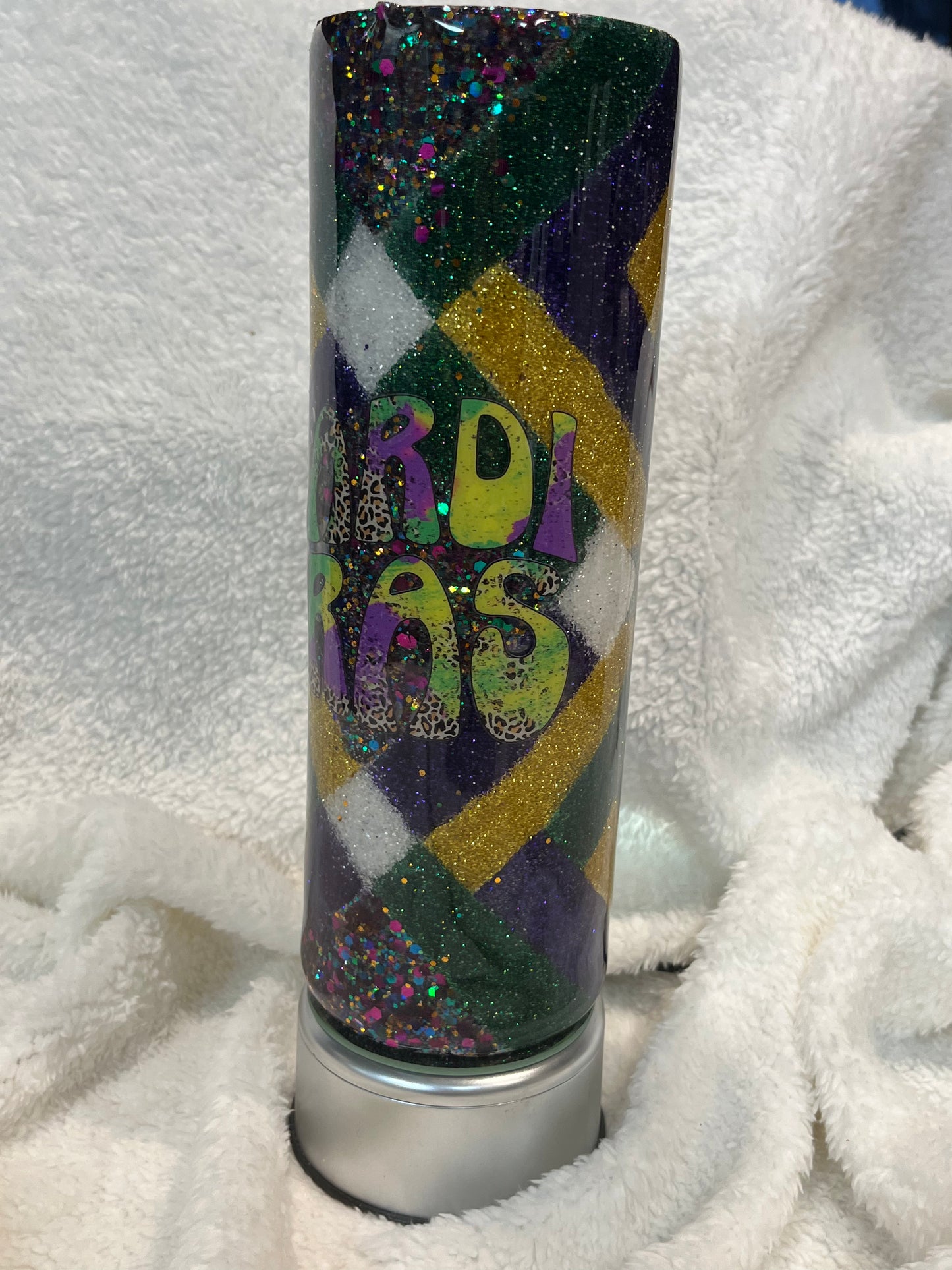 30 ounce Mardi Gras tumbler