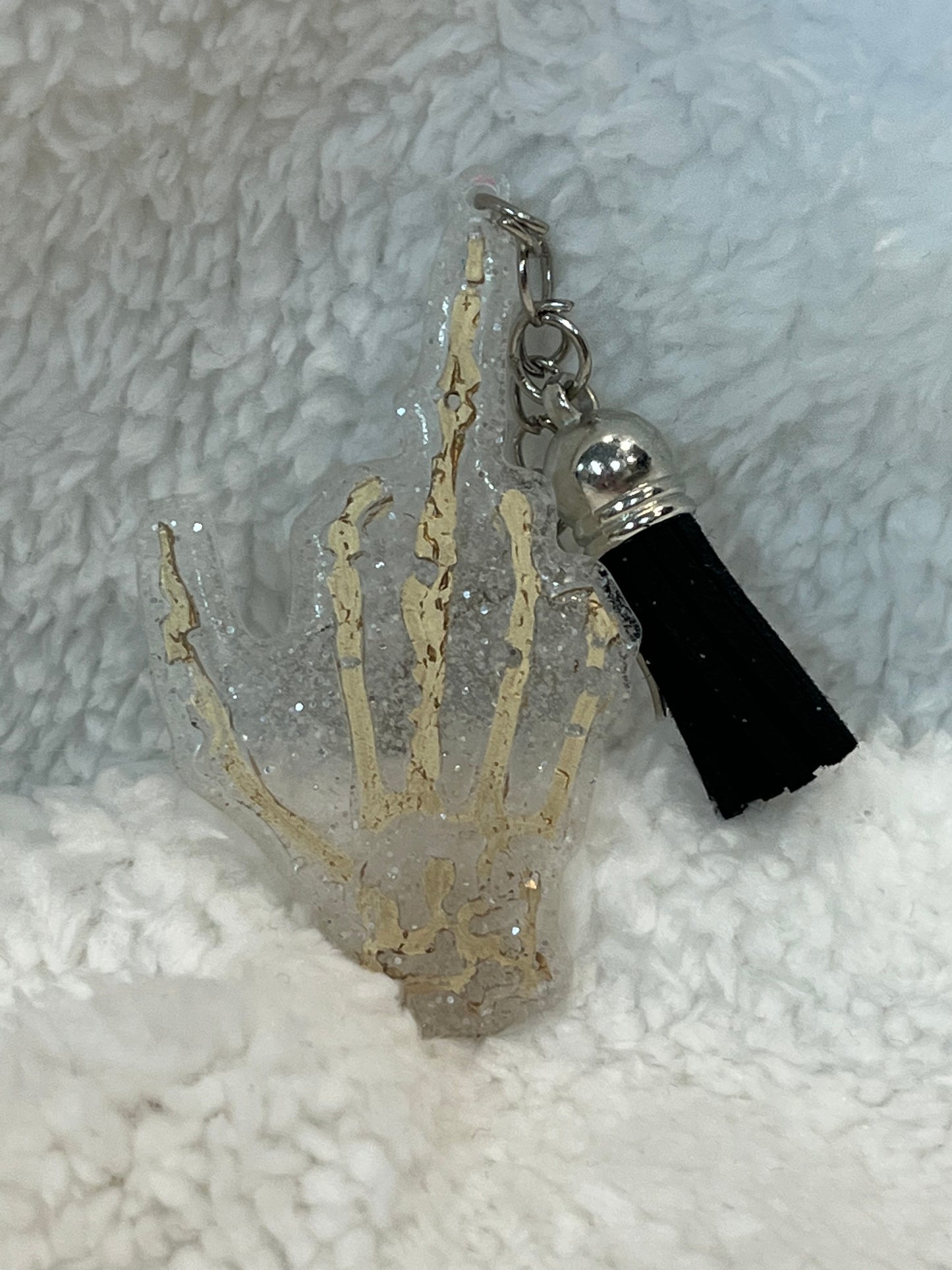 Gold Middle Finger Keychain