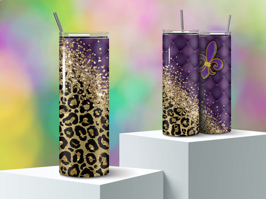 Mardi Gras tumbler