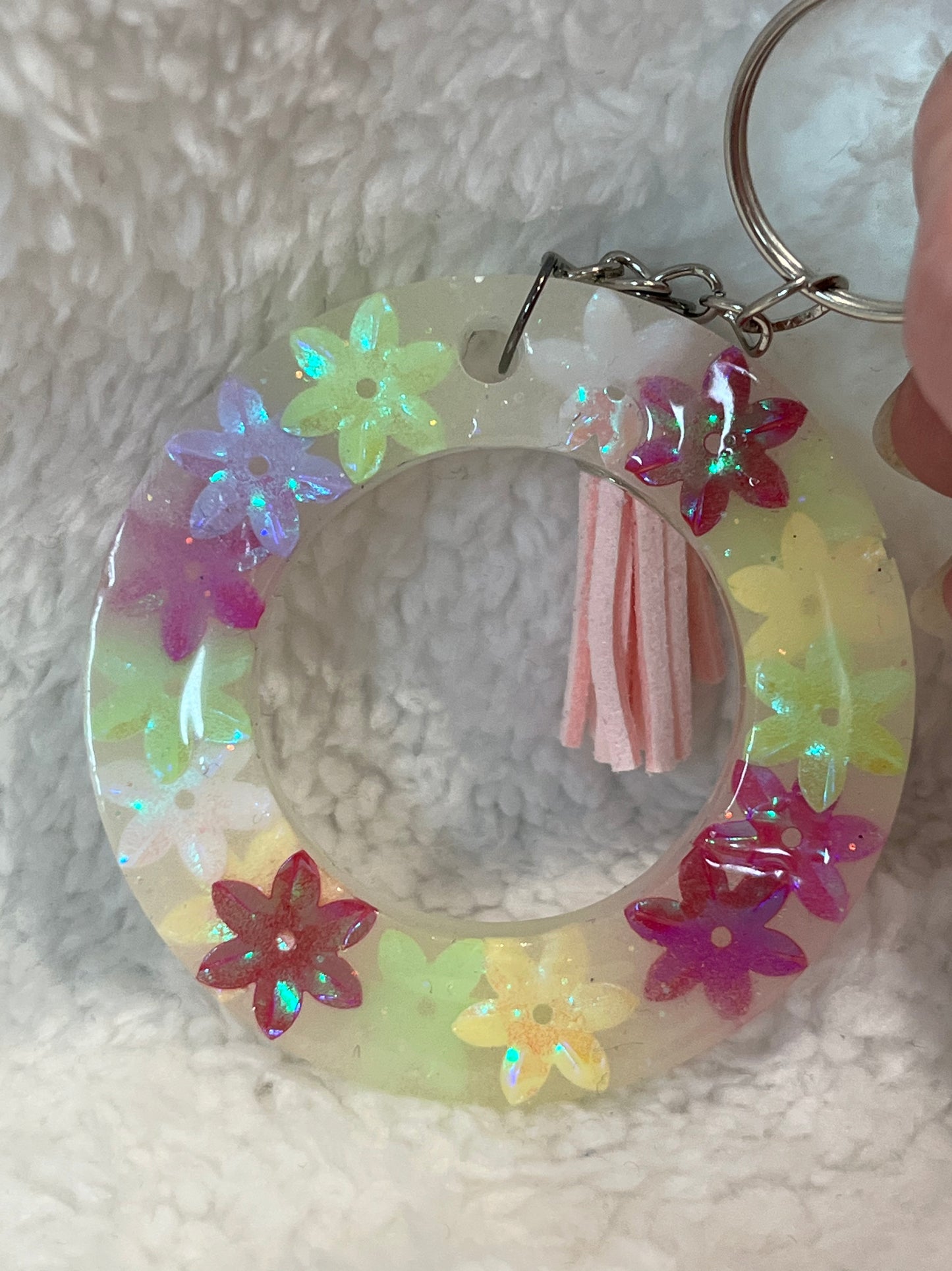 Multi-color Flower Keychain